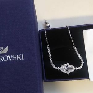 Hamsa hand swarovski crystal bracelet